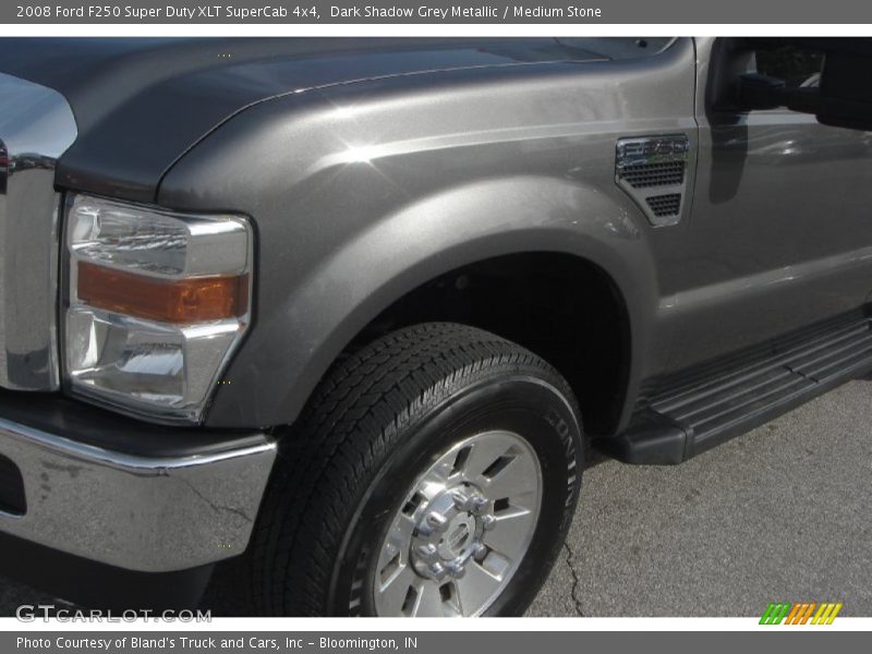 Dark Shadow Grey Metallic / Medium Stone 2008 Ford F250 Super Duty XLT SuperCab 4x4