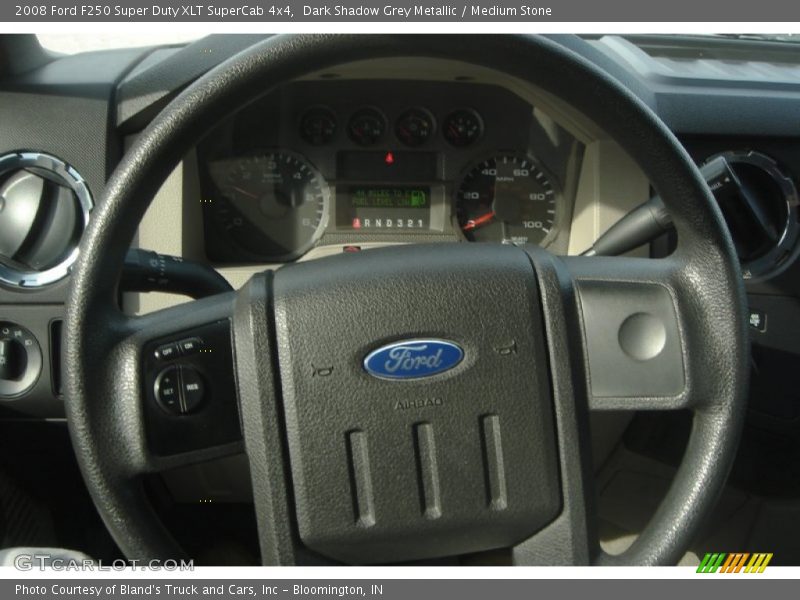 Dark Shadow Grey Metallic / Medium Stone 2008 Ford F250 Super Duty XLT SuperCab 4x4