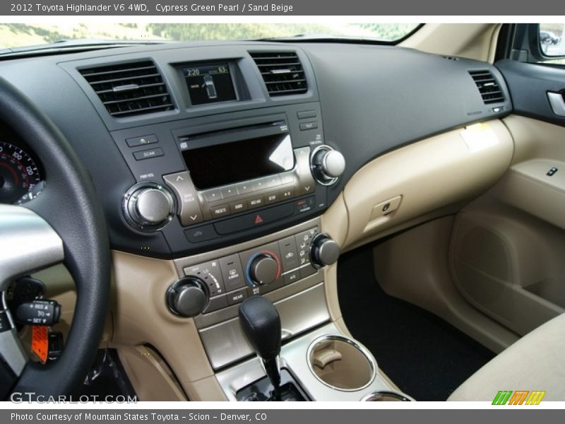 Cypress Green Pearl / Sand Beige 2012 Toyota Highlander V6 4WD