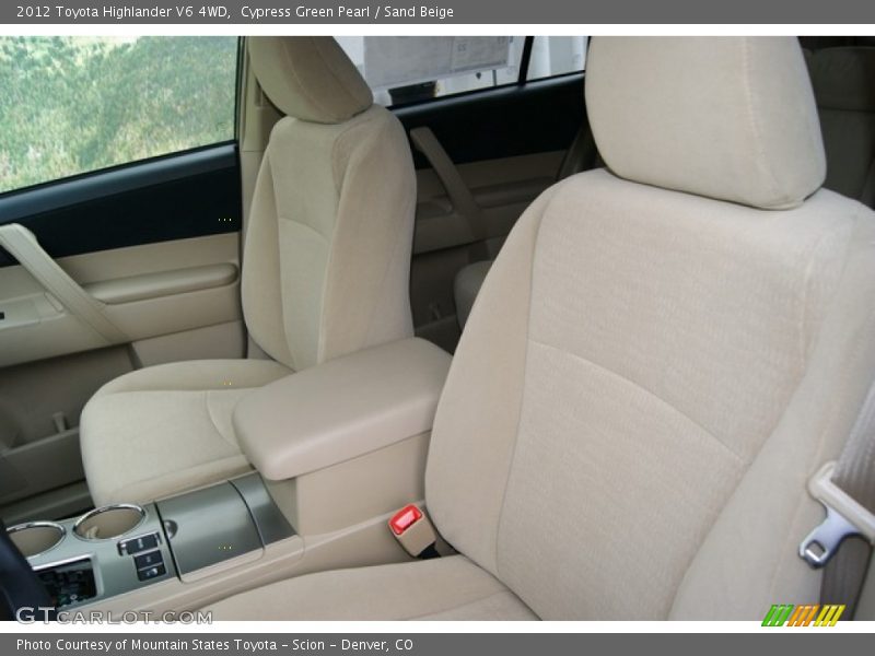 Cypress Green Pearl / Sand Beige 2012 Toyota Highlander V6 4WD
