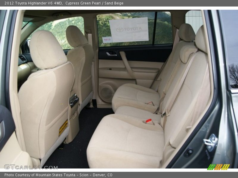 Cypress Green Pearl / Sand Beige 2012 Toyota Highlander V6 4WD