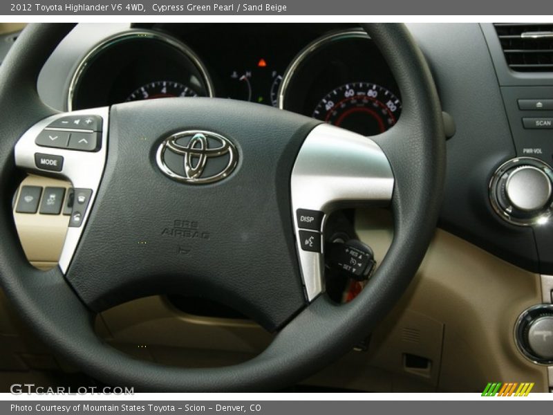 Cypress Green Pearl / Sand Beige 2012 Toyota Highlander V6 4WD