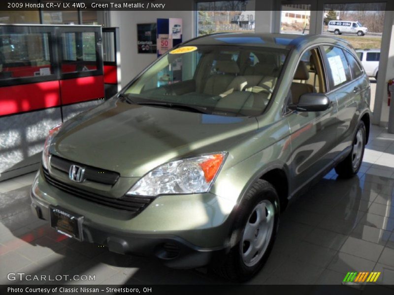 Green Tea Metallic / Ivory 2009 Honda CR-V LX 4WD
