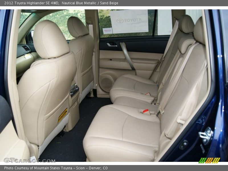 Nautical Blue Metallic / Sand Beige 2012 Toyota Highlander SE 4WD