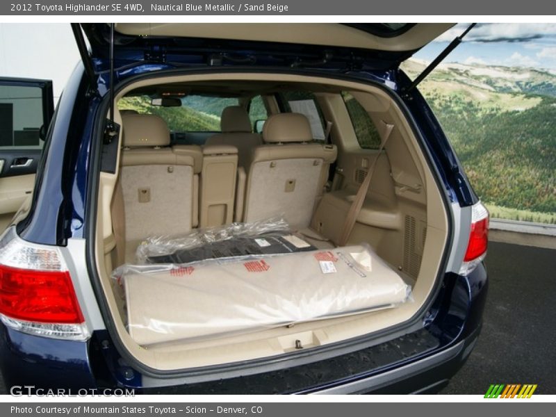 Nautical Blue Metallic / Sand Beige 2012 Toyota Highlander SE 4WD