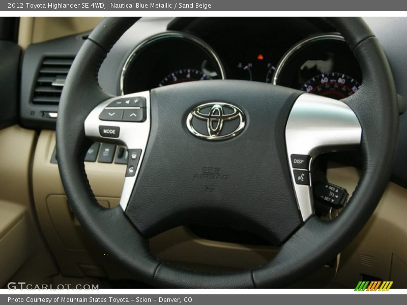 Nautical Blue Metallic / Sand Beige 2012 Toyota Highlander SE 4WD