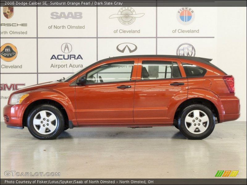 Sunburst Orange Pearl / Dark Slate Gray 2008 Dodge Caliber SE