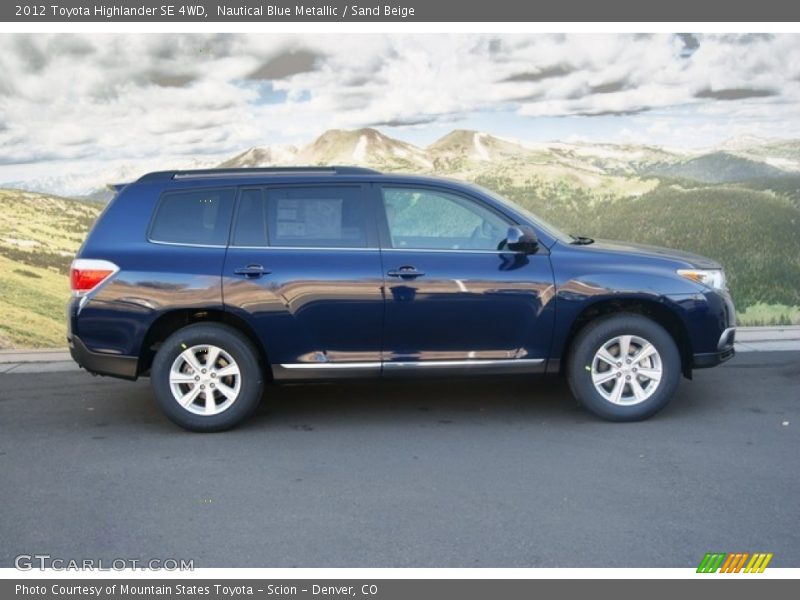 Nautical Blue Metallic / Sand Beige 2012 Toyota Highlander SE 4WD
