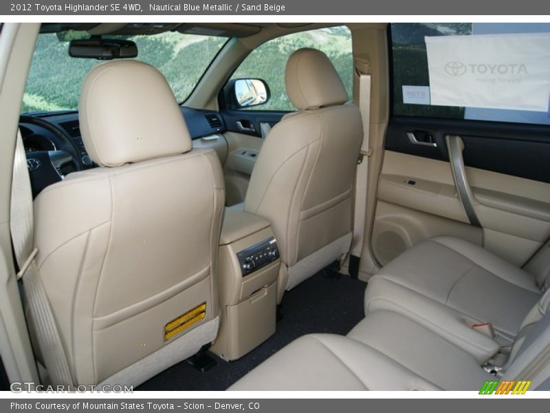 Nautical Blue Metallic / Sand Beige 2012 Toyota Highlander SE 4WD