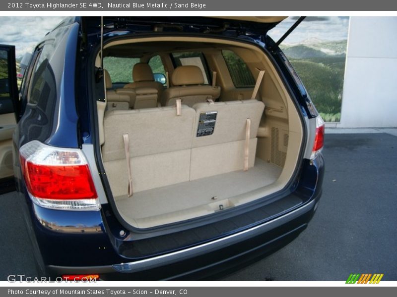Nautical Blue Metallic / Sand Beige 2012 Toyota Highlander SE 4WD