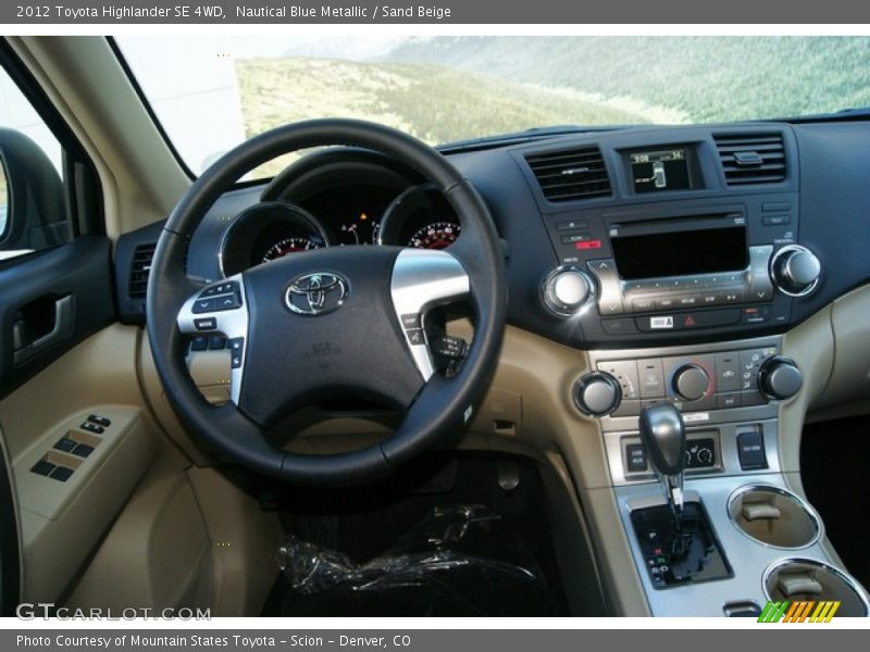 Nautical Blue Metallic / Sand Beige 2012 Toyota Highlander SE 4WD