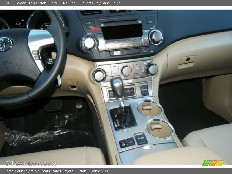 Nautical Blue Metallic / Sand Beige 2012 Toyota Highlander SE 4WD