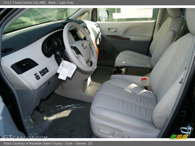 Black / Light Gray 2012 Toyota Sienna XLE AWD