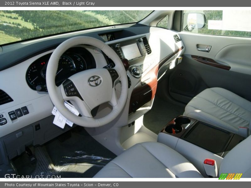 Black / Light Gray 2012 Toyota Sienna XLE AWD