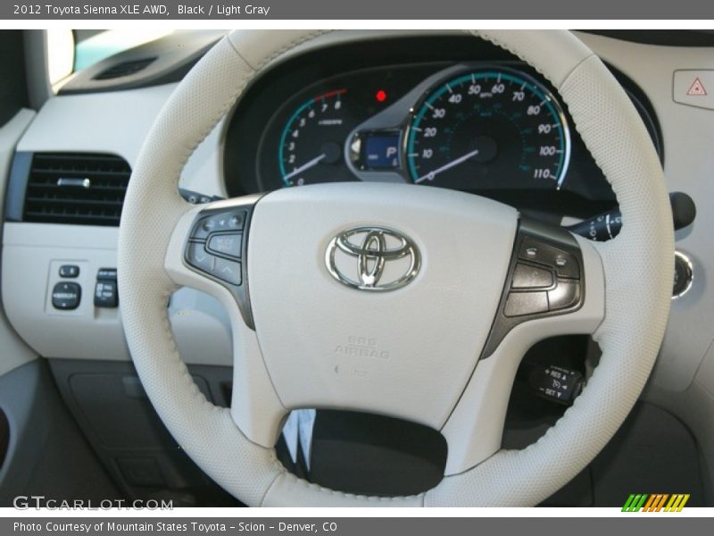 Black / Light Gray 2012 Toyota Sienna XLE AWD