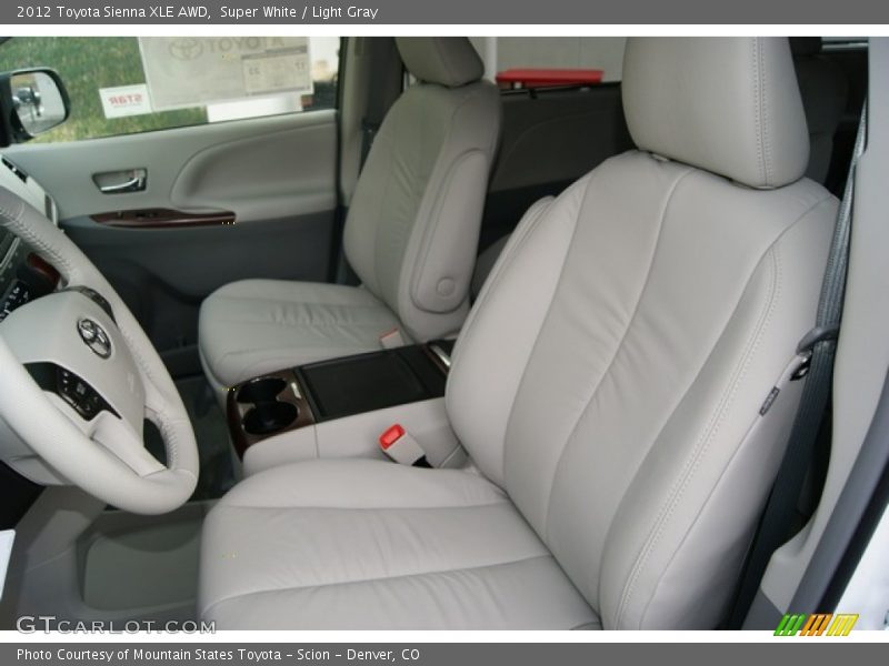 Super White / Light Gray 2012 Toyota Sienna XLE AWD