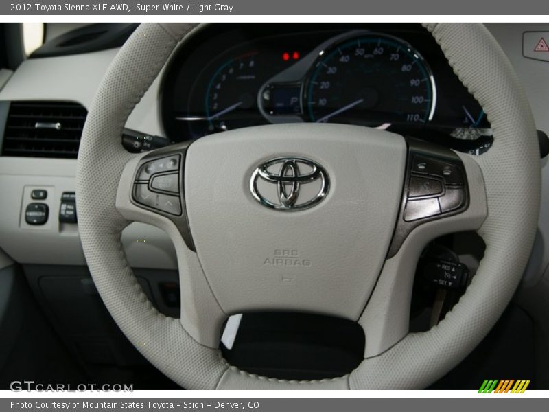 Super White / Light Gray 2012 Toyota Sienna XLE AWD