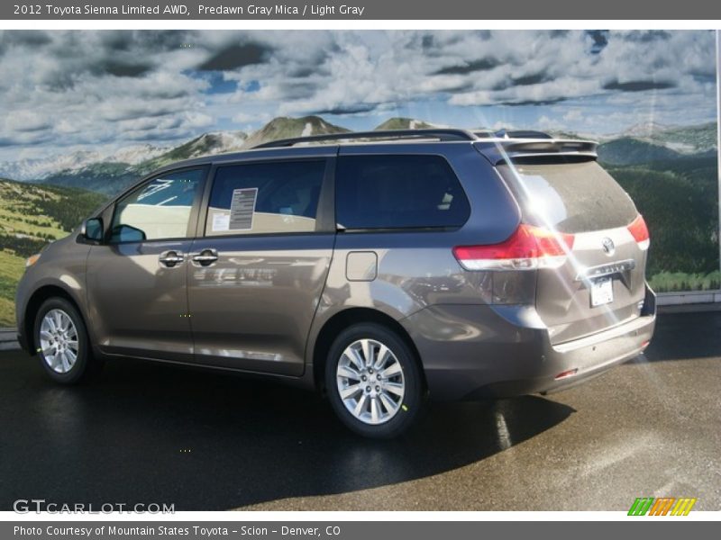 Predawn Gray Mica / Light Gray 2012 Toyota Sienna Limited AWD