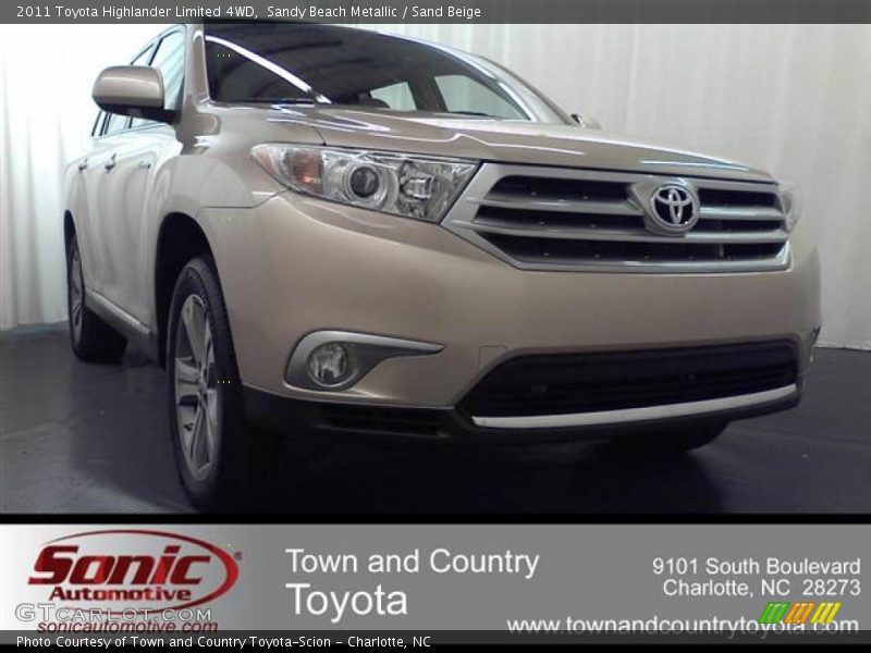 Sandy Beach Metallic / Sand Beige 2011 Toyota Highlander Limited 4WD