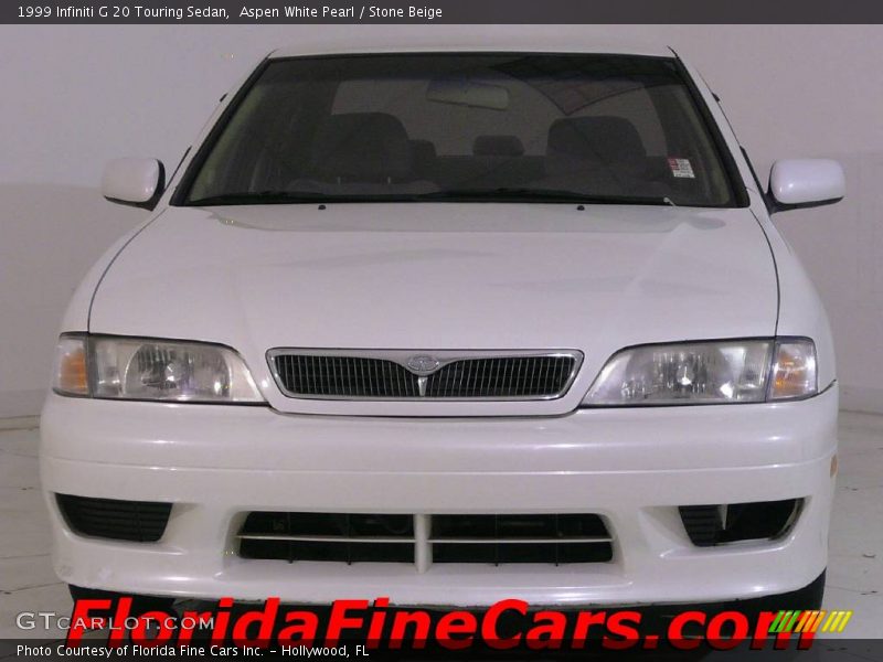 Aspen White Pearl / Stone Beige 1999 Infiniti G 20 Touring Sedan