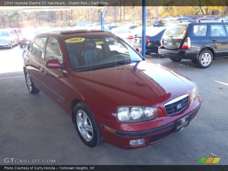 Chianti Red / Dark Gray 2003 Hyundai Elantra GT Hatchback