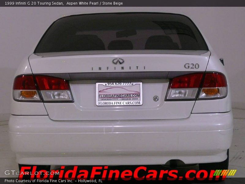 Aspen White Pearl / Stone Beige 1999 Infiniti G 20 Touring Sedan