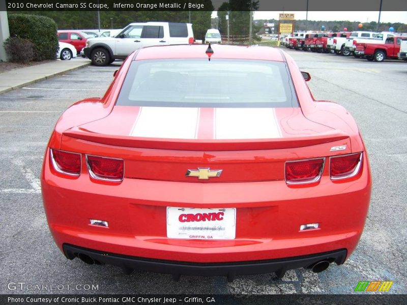 Inferno Orange Metallic / Beige 2010 Chevrolet Camaro SS Coupe