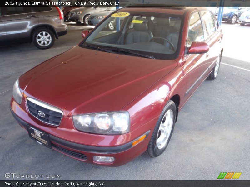 Chianti Red / Dark Gray 2003 Hyundai Elantra GT Hatchback