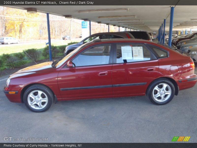 Chianti Red / Dark Gray 2003 Hyundai Elantra GT Hatchback