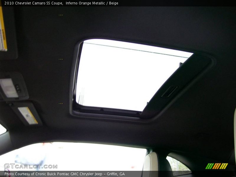 Inferno Orange Metallic / Beige 2010 Chevrolet Camaro SS Coupe