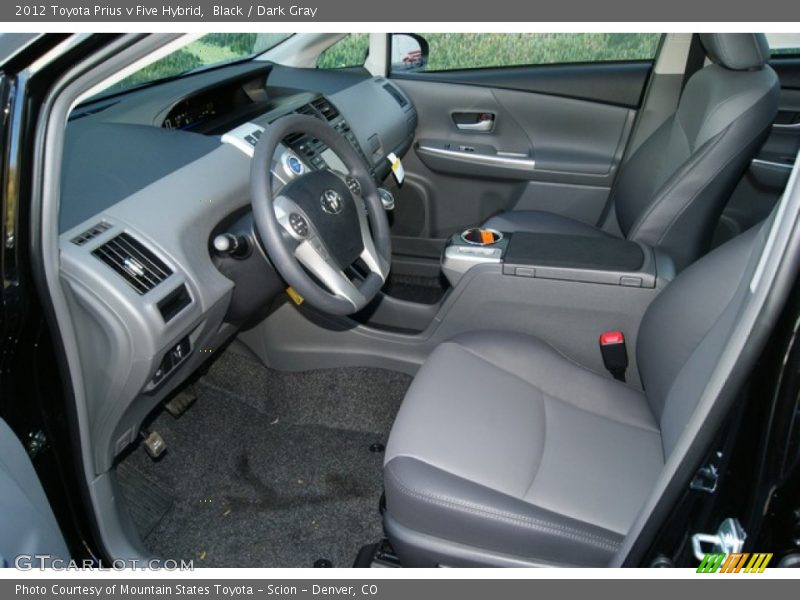 Black / Dark Gray 2012 Toyota Prius v Five Hybrid
