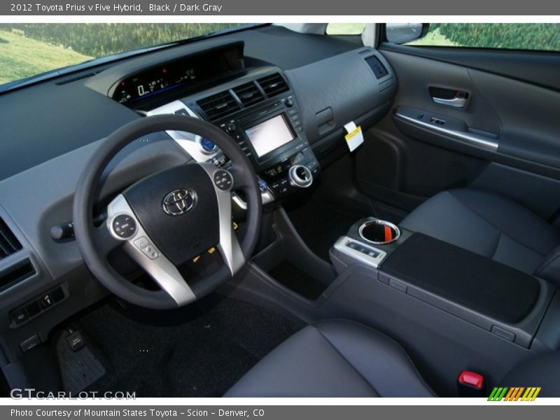 Black / Dark Gray 2012 Toyota Prius v Five Hybrid
