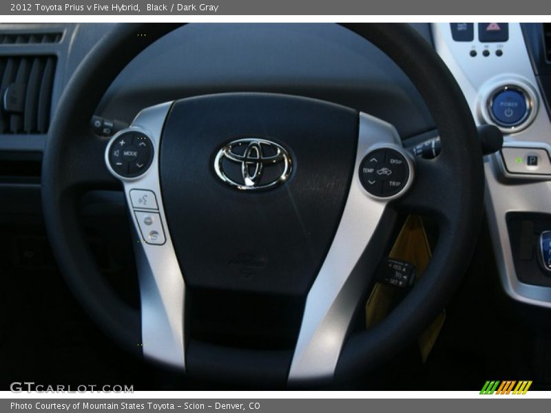 Black / Dark Gray 2012 Toyota Prius v Five Hybrid