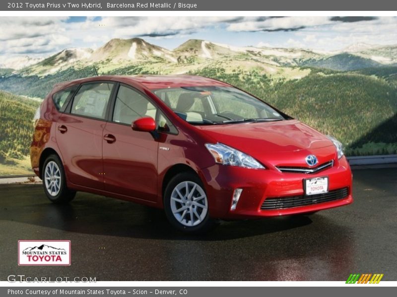 Barcelona Red Metallic / Bisque 2012 Toyota Prius v Two Hybrid