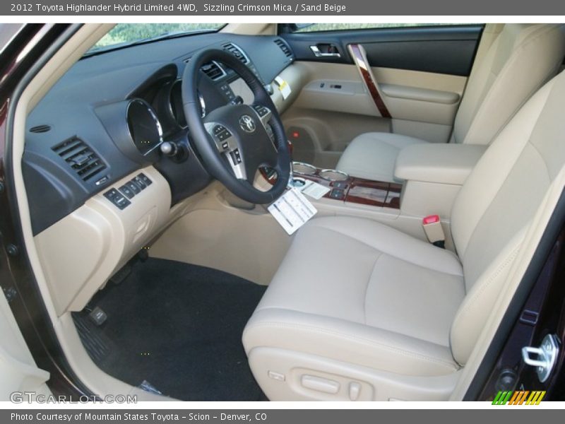  2012 Highlander Hybrid Limited 4WD Sand Beige Interior