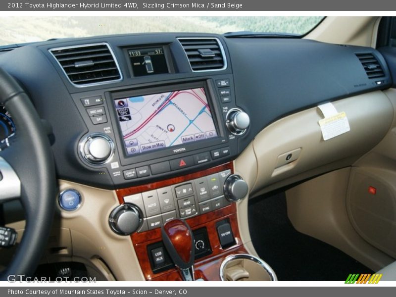 Sizzling Crimson Mica / Sand Beige 2012 Toyota Highlander Hybrid Limited 4WD