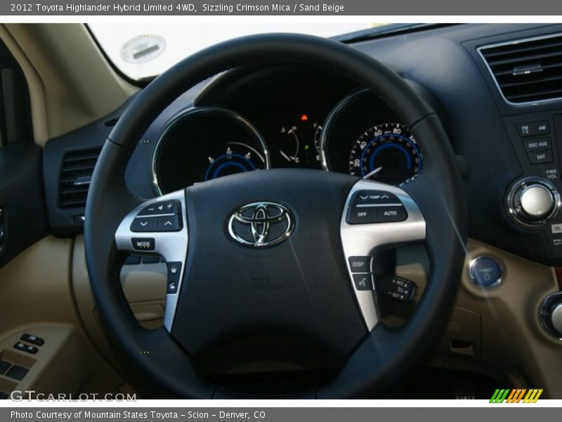 Sizzling Crimson Mica / Sand Beige 2012 Toyota Highlander Hybrid Limited 4WD