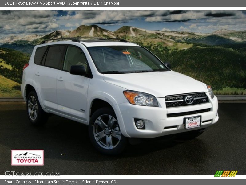 Super White / Dark Charcoal 2011 Toyota RAV4 V6 Sport 4WD