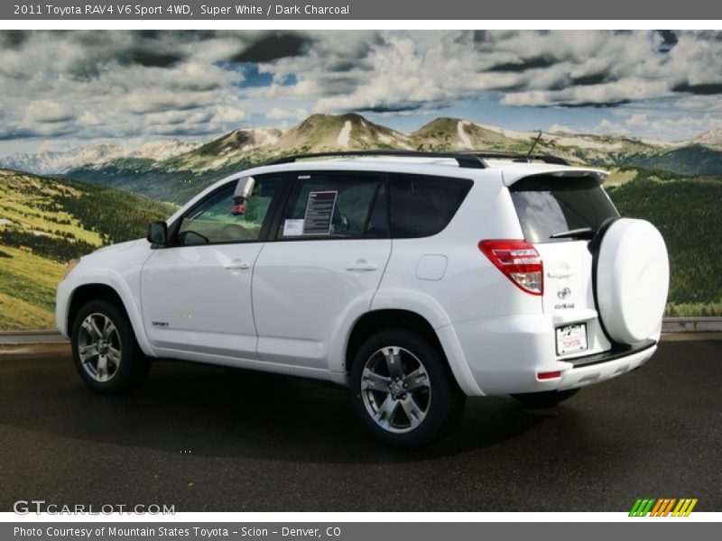 Super White / Dark Charcoal 2011 Toyota RAV4 V6 Sport 4WD
