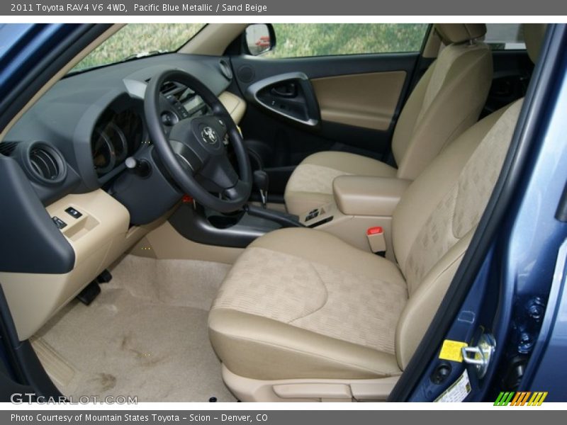 Pacific Blue Metallic / Sand Beige 2011 Toyota RAV4 V6 4WD