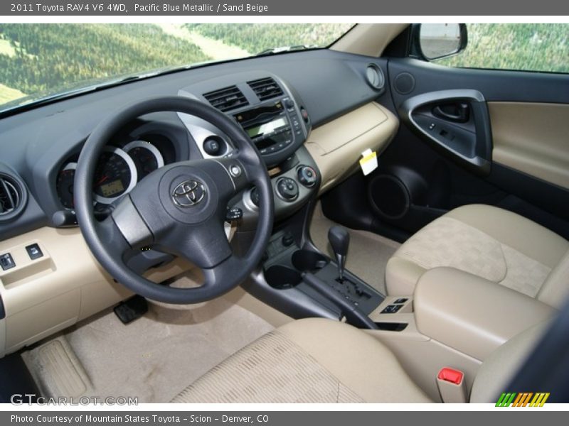 Pacific Blue Metallic / Sand Beige 2011 Toyota RAV4 V6 4WD