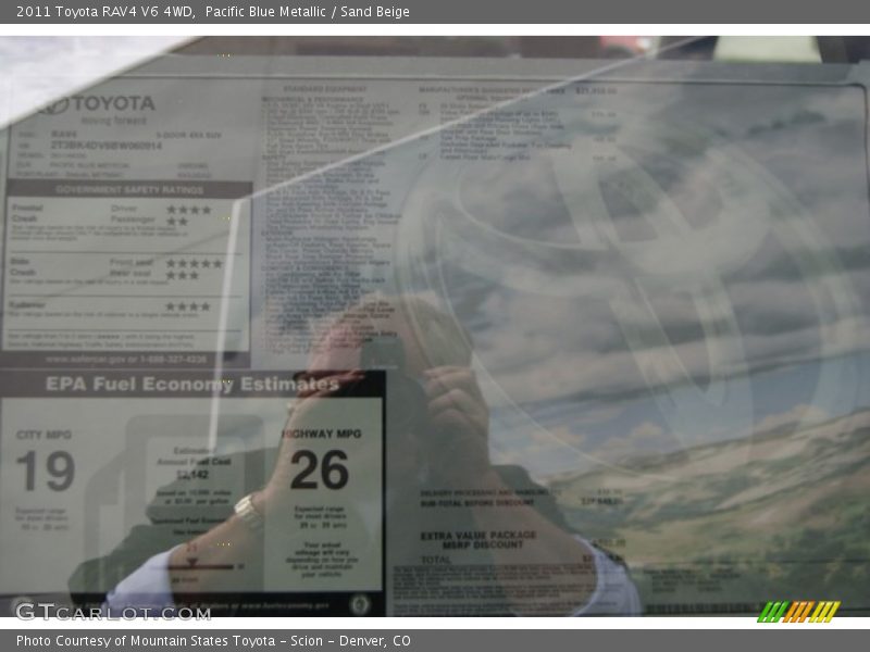Pacific Blue Metallic / Sand Beige 2011 Toyota RAV4 V6 4WD
