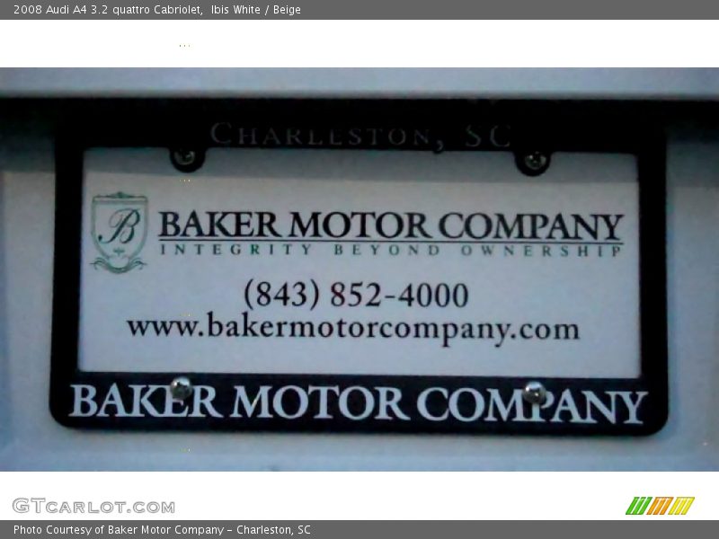 Ibis White / Beige 2008 Audi A4 3.2 quattro Cabriolet