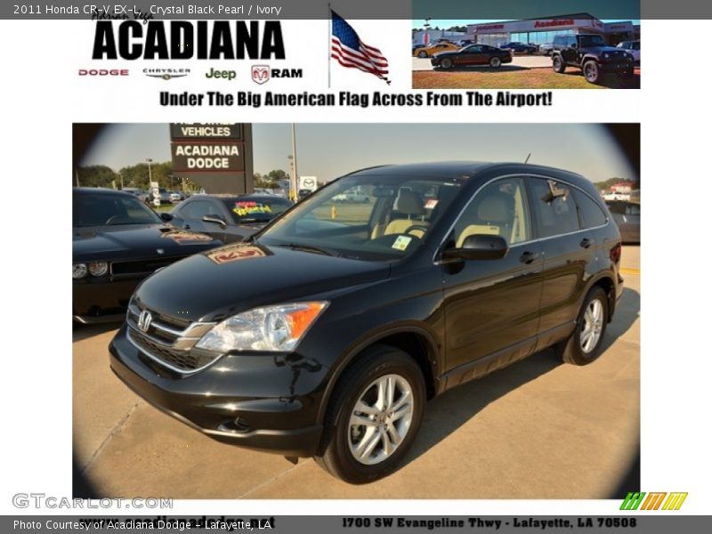 Crystal Black Pearl / Ivory 2011 Honda CR-V EX-L