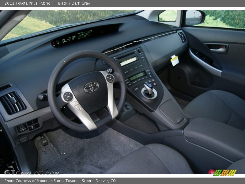 Black / Dark Gray 2011 Toyota Prius Hybrid III