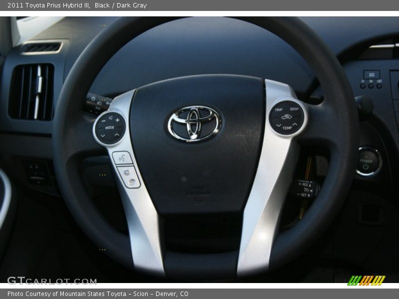 Black / Dark Gray 2011 Toyota Prius Hybrid III