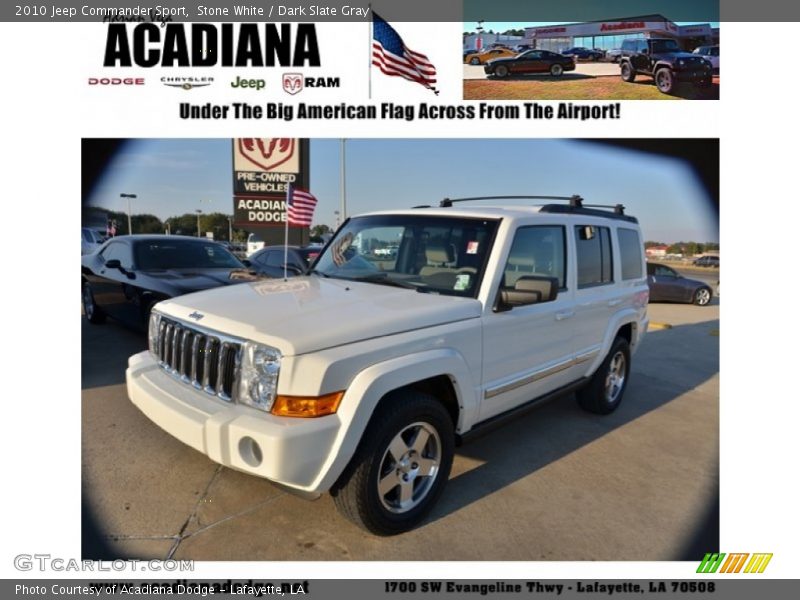 Stone White / Dark Slate Gray 2010 Jeep Commander Sport