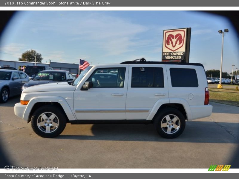 Stone White / Dark Slate Gray 2010 Jeep Commander Sport
