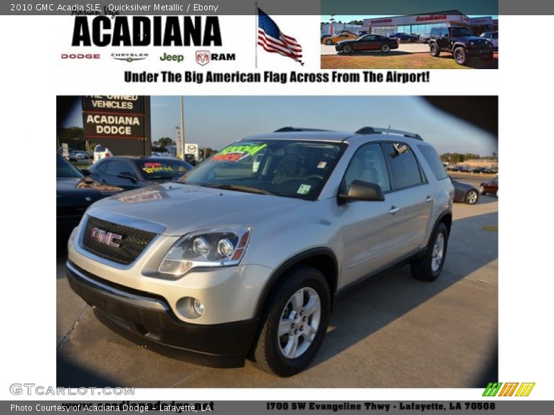 Quicksilver Metallic / Ebony 2010 GMC Acadia SLE