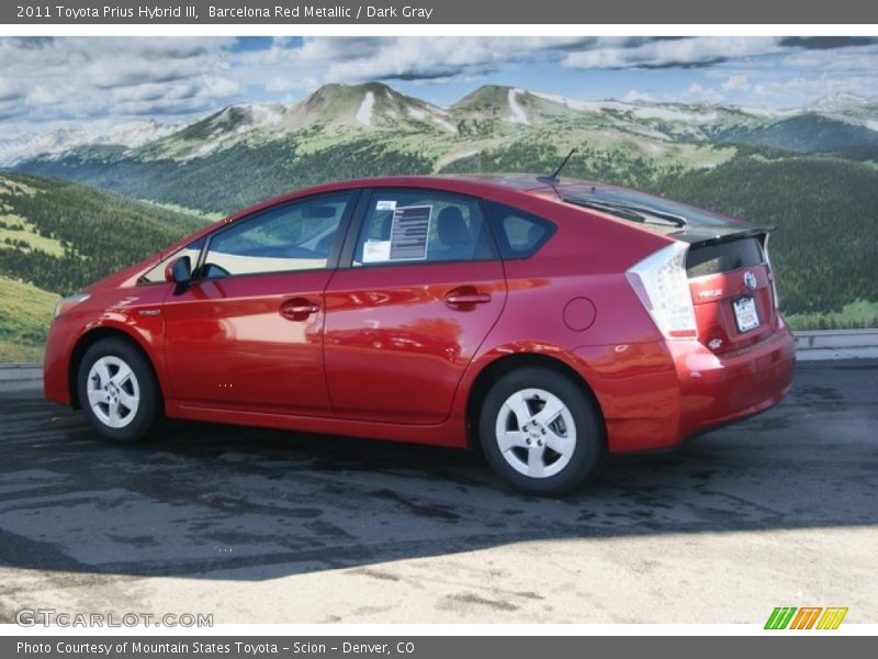 Barcelona Red Metallic / Dark Gray 2011 Toyota Prius Hybrid III